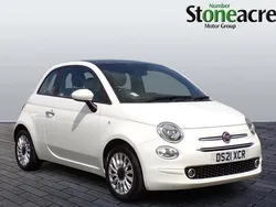 White Used 2021 Fiat 500 Lounge Hatchback | £9,695 (Fair price)