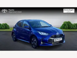 Blue Used 2024 Toyota Yaris Hybrid Design Hatchback | £20,995 (Fair price)