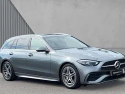 Selenite grey metallic Used 2023 Mercedes C300 AMG line Estate | £32,541 (Fair price)