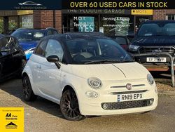 White/black Used 2019 Fiat 500 Anniversary Hatchback | £8,495 (Fair price)
