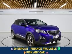 Blue Used 2018 Peugeot 3008 Allure SUV | £12,099 (Fair price)