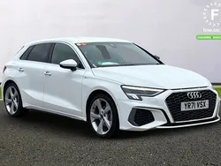 White Used 2021 Audi A3 S-Line Hatchback | £22,499 (Expensive)