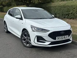 Frozen white (premium colour) Used 2022 Ford Focus ST-Line Hatchback | £14,290 (Fair price)