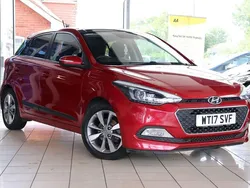 Red Used 2017 Hyundai i20 Premium SE Hatchback | £9,570 (Fair price)