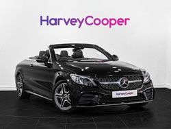 Black Used 2022 Mercedes C220 AMG line Cabriolet | £31,490 (Expensive)