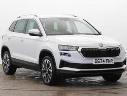 Moon white metallic Used 2024 Skoda Karoq SE L SUV | £21,995 (Fair price)