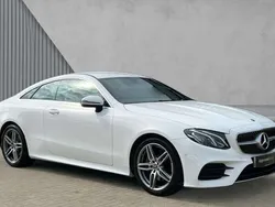 Polar white Used 2017 Mercedes E220 AMG line Coupe | £18,545 (Fair price)