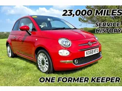 Red Used 2018 Fiat 500 Lounge Hatchback | £8,695 (A bit pricey)