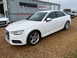 White Used 2016 Audi A4 S-Line Sedan | £9,390 (Fair price)