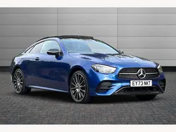 Blue Used 2023 Mercedes E400 AMG line Coupe | £42,481 (Fair price)