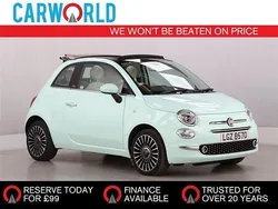 Green Used 2019 Fiat 500 Lounge Cabriolet | £9,700 (Fair price)