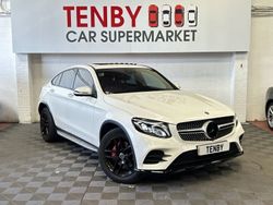 White Used 2017 Mercedes GLC220 AMG line Coupe | £21,296 (Fair price)
