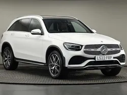 Polar white standard finish Used 2022 Mercedes GLC300e AMG line Estate | £36,500 (Expensive)
