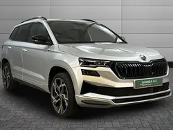Brilliant silver metallic Used 2024 Skoda Karoq SportLine SUV | £27,900 (Fair price)