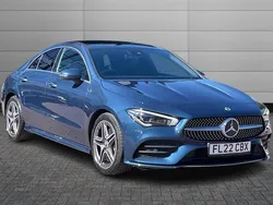 Denim blue Used 2022 Mercedes CLA200 AMG Line Premium Plus Sedan | £24,495 (Fair price)