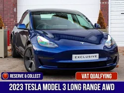 Blue Used 2023 Tesla Model 3 Long Range Sedan | £25,750 (Expensive)