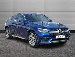Brilliant blue Used 2020 Mercedes GLC220 AMG Line Premium Coupe | £28,890 (A bit pricey)