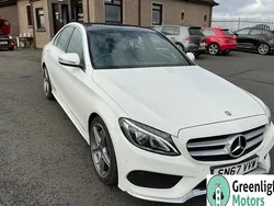 White Used 2017 Mercedes C300 AMG Line Premium Sedan | £12,495 (Fair price)