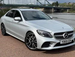 Silver Used 2020 Mercedes C220 AMG line Sedan | £15,999 (Fair price)