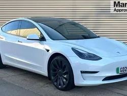 White Used 2021 Tesla Model 3 Performance Sedan | £24,990 (Expensive)