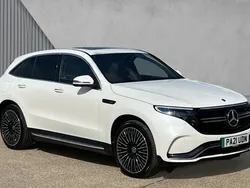 Diamond white metallic Used 2021 Mercedes EQC400 AMG Line Premium Plus SUV | £29,691 (Expensive)
