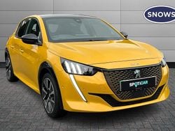 Yellow Used 2021 Peugeot e-208 Premium Hatchback | £12,278 (Fair price)