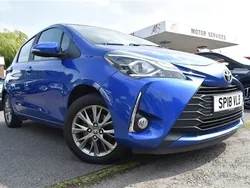 Blue Used 2018 Toyota Yaris Hatchback | £9,995 (Fair price)