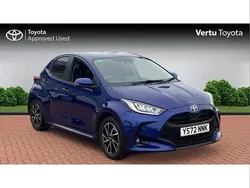 Blue Used 2022 Toyota Yaris Hybrid Design Hatchback | £15,181 (Fair price)