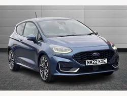 Chrome blue Used 2022 Ford Fiesta ST-Line Hatchback | £14,991 (Fair price)
