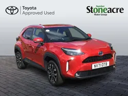 Red Used 2022 Toyota Yaris Hybrid Design Hatchback | £17,750 (A bit pricey)