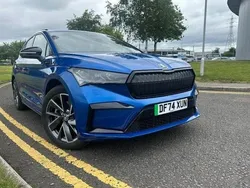 Race blue metallic Used 2024 Skoda Enyaq iV SportlinePlus SUV | £30,995 (Fair price)