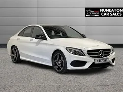 White Used 2017 Mercedes C200 AMG line Sedan | £17,000 (Fair price)