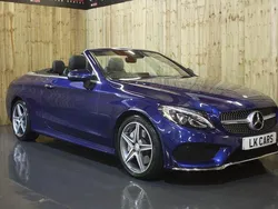 Blue Used 2017 Mercedes C250 AMG line Cabriolet | £20,295 (Fair price)