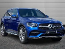 Spectral blue Used 2022 Mercedes GLC220 AMG Line Premium Estate | £34,695