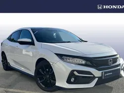 Platinum white Used 2021 Honda Civic Sport Hatchback | £15,805 (Fair price)