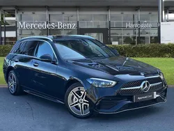 Black Used 2024 Mercedes C300e AMG Line Premium Plus Estate | £37,800 (Fair price)