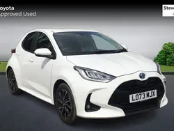 White Used 2023 Toyota Yaris Hybrid Design Hatchback | £17,944 (Fair price)