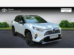 White/black Used 2020 Toyota RAV4 Hybrid SUV | £30,500 (A bit pricey)