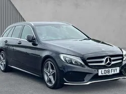 Black Used 2018 Mercedes C220 AMG line Estate | £15,214 (Fair price)