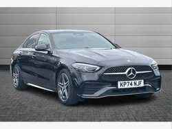 Obsidian black Used 2024 Mercedes C300e AMG line Sedan | £37,990 (Good price)