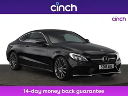 Black Used 2018 Mercedes C220 AMG line Coupe | £16,899 (Fair price)