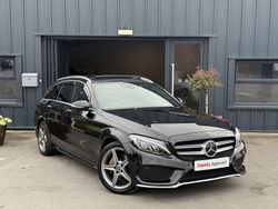 Black Used 2025 Mercedes C220 AMG line Estate | £15,750