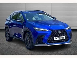 Azure blue Used 2023 Lexus NX450h+ Sport Line SUV | £47,567 (Expensive)