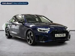 Blue Used 2024 Audi A4 Black Edition Sedan | £29,669 (Fair price)
