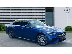 Blue Used 2025 Mercedes C300e AMG Line Premium Plus Sedan | £45,671 (Fair price)