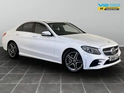 White Used 2019 Mercedes C200 AMG Line Premium Sedan | £12,795 (Fair price)