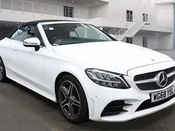 White Used 2018 Mercedes C200 AMG line Cabriolet | £17,399 (Fair price)