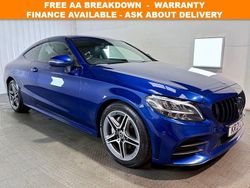 Blue Used 2021 Mercedes C220 AMG line Coupe | £19,495 (Fair price)