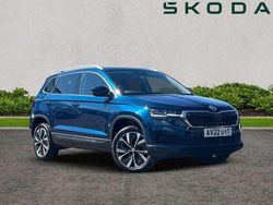 Petrol blue metallic Used 2022 Skoda Karoq SE L SUV | £22,495 (Fair price)