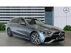 Grey Used 2024 Mercedes C300e AMG Line Premium Estate | £37,590 (Fair price)
